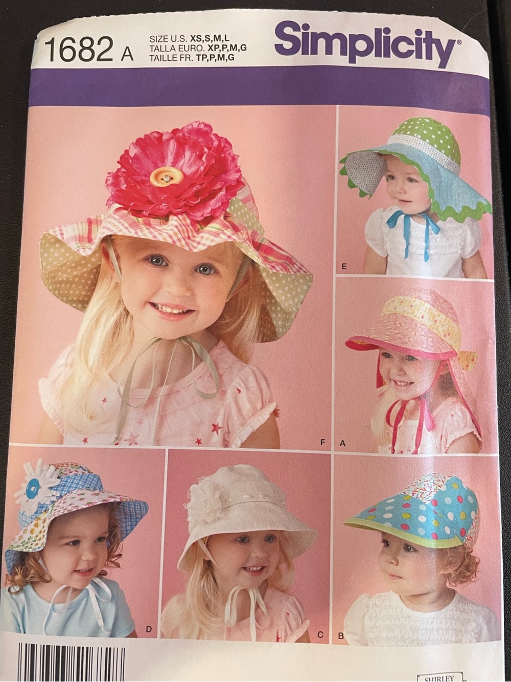 Simplicity 1682 Multi-Style Child’s Sun Hat Pattern